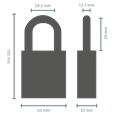 SQUIRE ST65S 65mm Stainless Steel Stronghold Padlock Open Shackle