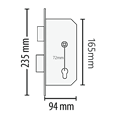 PAXTON Paxlock Pro Mortice Sash Lock 72mm Centres