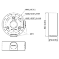DAHUA PFA13A-E-V2 Round Aluminium Junction Box For TP/TLP Series Turret Dome Cameras