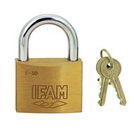 Ifam E Series 50mm Open Shackle Brass Padlock