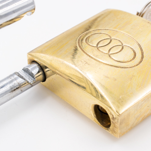 Tri Circle 38mm Brass Padlock - Keyed To Differ