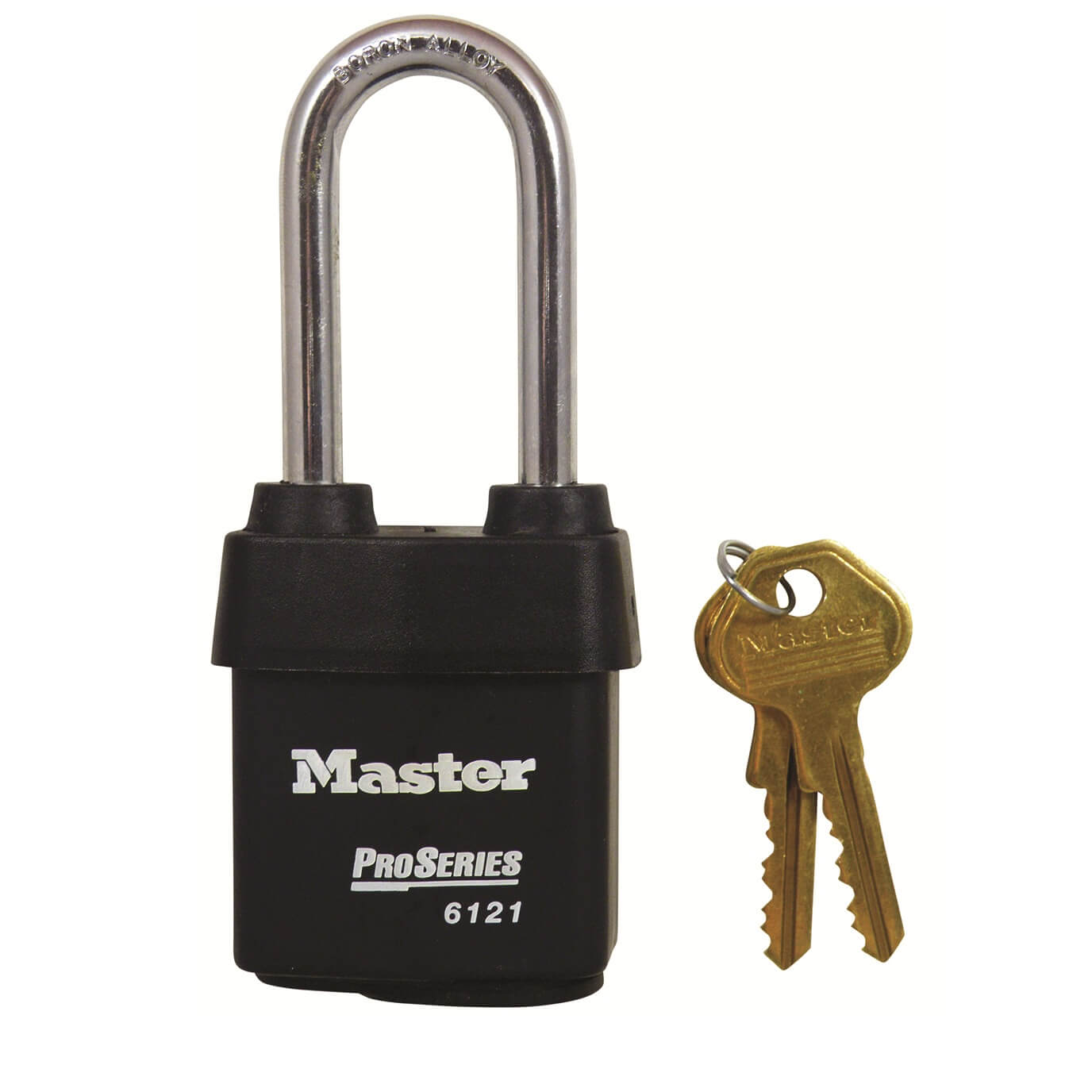 Master 612 Pro Series Weather Tough Long Shackle Padlocks - Key to differ