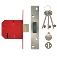 Union 2134E British Standard 5 Lever Mortice Deadlock