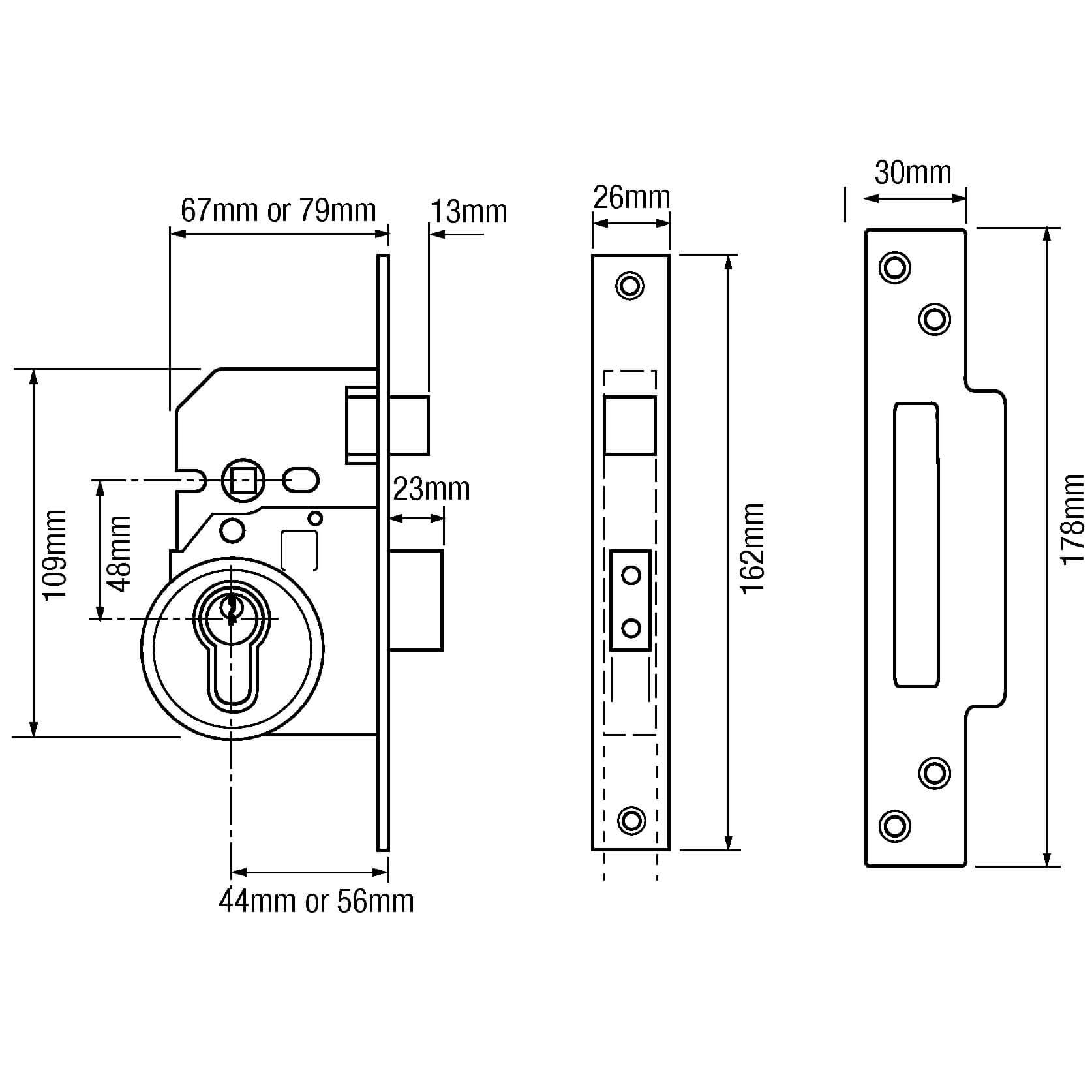 Era 234 British Standard Euro Mortice Sashlock Kit Complete With Euro Key & Turn Cylinder  