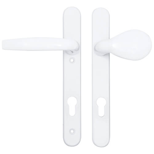 Hoppe Atlanta Lever Moveable Pad UPVC Multipoint Door Handles - 92mm PZ Sprung 122mm Screw Centres