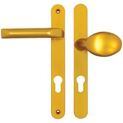 Hoppe Asgard Lever Moveable Pad UPVC Multipoint Door Handles - 92mm/70mm PZ Unsprung 205mm Screw Centres