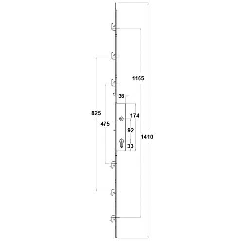 Fullex XL In line Patio lock