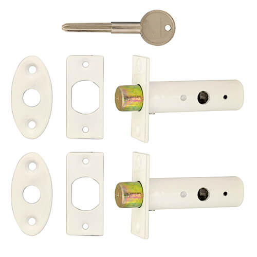 TSS Mortice (Rack) Spline (Star) Key Door Bolts - 2 Bolts 1 Key - 32mm Backset