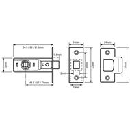 Union 2648 Mortice Tubular Latch