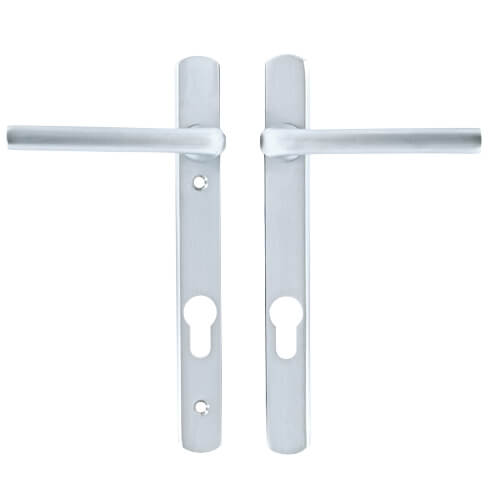 Straight Lever Lever UPVC Multipoint Door Handles -  92mm PZ Unsprung 122mm Screw Centres