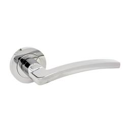 TSS Golf Lever Handle on Round Rose Door Furniture