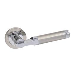 TSS Echo Lever Handles on Round Rose Door Furniture