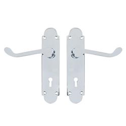 TSS Regent Scroll Lever Handle on Plate Door Furniture