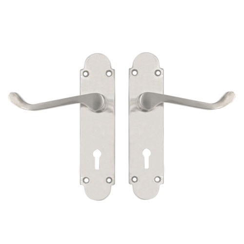 TSS Regent Scroll Lever Handle on Plate Door Furniture