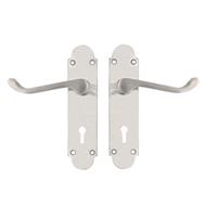 TSS Regent Scroll Lever Handle on Plate Door Furniture