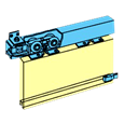 HENDERSON Husky Folding Track Sliding Door Gear (Fitting Only)