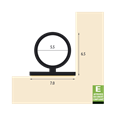 REDDIPLEX 5.5mm Acoustic Bubble Seal To Suit Timber, Steel & Composite Doors