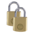 YALE Y110B Brass Open Shackle Padlock