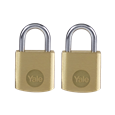 YALE Y110B Brass Open Shackle Padlock