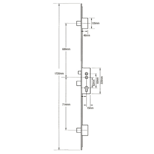 Fullex Auto Latch 3 Deadbolts Multipoint Door Lock