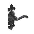 TSS Antique Black Scroll Lever On Plate Furniture