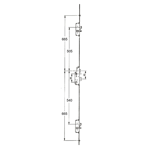 Mila Prosecure Latch Deadbolt 2 Hooks 2 Anti Lift Pins 2 Rollers Lift Lever Multipoint Door Lock