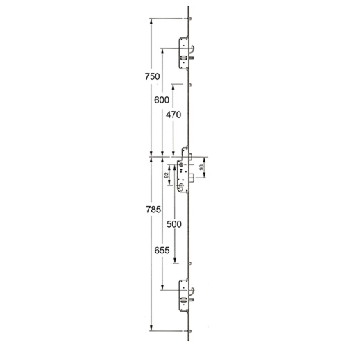 Mila Prosecure Latch Deadbolt 2 Hooks 2 Anti Lift Pins 4 Rollers Split Spindle Multipoint Door Lock