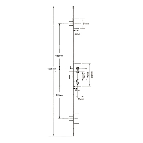 Avocet Pioneer 3 Deadbolt Double Spindle Multipoint Door Lock - Caravan Lock