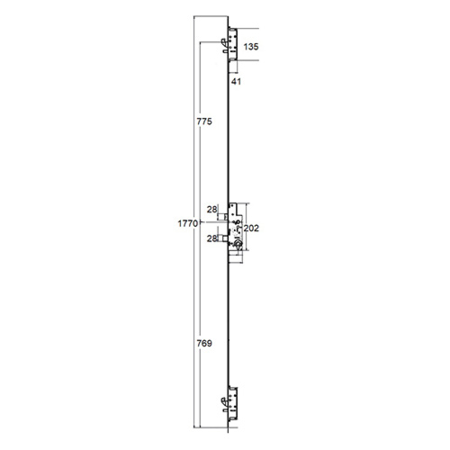 Yale Lockmaster Key Turn Latch Deadbolt 2 Hooks 2 Anti Lift Pins Key Wind Multipoint Door Lock