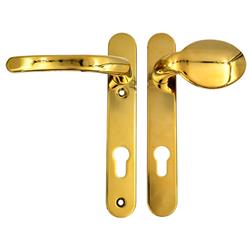 TSS Lever Moveable Pad UPVC Multipoint Door Handles - 92mm PZ Sprung 122mm Screw Centres