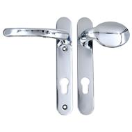 TSS Lever Moveable Pad UPVC Multipoint Door Handles - 92mm PZ Sprung 122mm Screw Centres