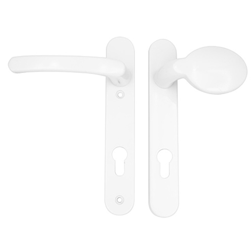 TSS Lever Moveable Pad UPVC Multipoint Door Handles - 92mm PZ Sprung 122mm Screw Centres