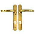 TSS Lever Lever UPVC Multipoint Door Handles - 92mm PZ Sprung 122mm Screw Centres - Long Backplate