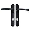 TSS Lever Lever UPVC Multipoint Door Handles - 92mm PZ Sprung 122mm Screw Centres - Long Backplate