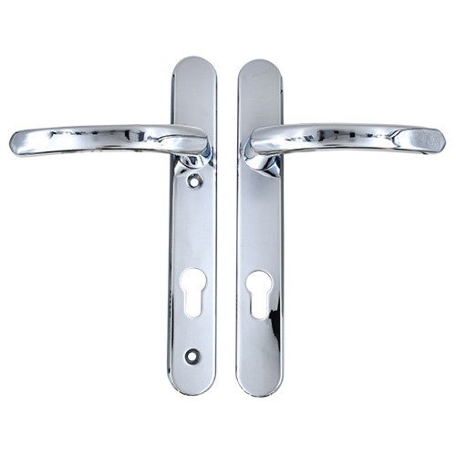 TSS Lever Lever UPVC Multipoint Door Handles - 92mm PZ Sprung 122mm Screw Centres - Long Backplate