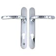 TSS Lever Lever UPVC Multipoint Door Handles - 92mm PZ Sprung 122mm Screw Centres - Long Backplate