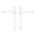 TSS Lever Lever UPVC Multipoint Door Handles - 92mm PZ Sprung 122mm Screw Centres - Long Backplate