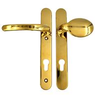 TSS Lever Moveable Pad UPVC Multipoint Door Handles - 92mm PZ Sprung 122mm Screw Centres - Long Backplate