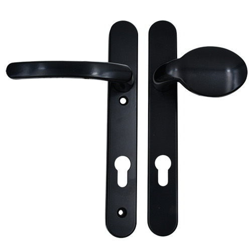 TSS Lever Moveable Pad UPVC Multipoint Door Handles - 92mm PZ Sprung 122mm Screw Centres - Long Backplate