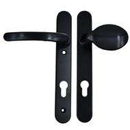 TSS Lever Moveable Pad UPVC Multipoint Door Handles - 92mm PZ Sprung 122mm Screw Centres - Long Backplate