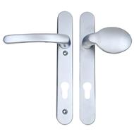 TSS Lever Moveable Pad UPVC Multipoint Door Handles - 92mm PZ Sprung 122mm Screw Centres - Long Backplate