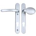 TSS Lever Moveable Pad UPVC Multipoint Door Handles - 92mm PZ Sprung 122mm Screw Centres - Long Backplate