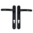 TSS Lever Lever UPVC Multipoint Door Handles - 92mm PZ - Sprung - 203mm Screw Centres - 232mm Backplate