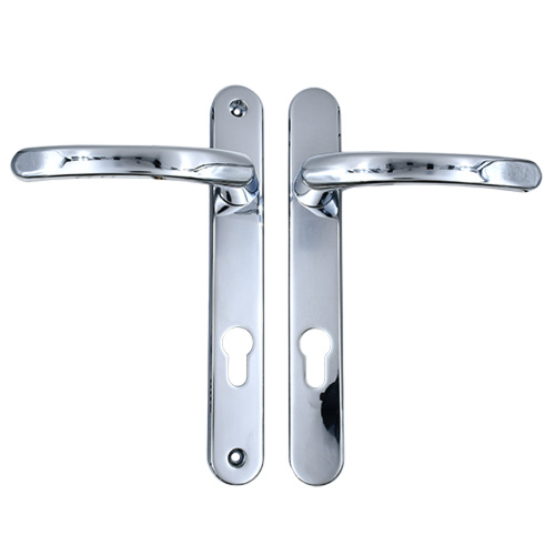 TSS Lever Lever UPVC Multipoint Door Handles - 92mm PZ - Sprung - 203mm Screw Centres - 232mm Backplate