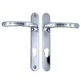 TSS Lever Lever UPVC Multipoint Door Handles - 92mm PZ - Sprung - 203mm Screw Centres - 232mm Backplate