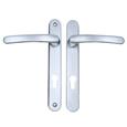 TSS Lever Lever UPVC Multipoint Door Handles - 92mm PZ - Sprung - 203mm Screw Centres - 232mm Backplate