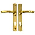 TSS Lever Lever UPVC Multipoint Door Handles - 92mm PZ Sprung - 215mm Screw Centres - 260mm Long Backplate - 3x Fixing Points