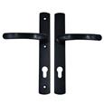 TSS Lever Lever UPVC Multipoint Door Handles - 92mm PZ Sprung - 215mm Screw Centres - 260mm Long Backplate - 3x Fixing Points