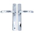 TSS Lever Lever UPVC Multipoint Door Handles - 92mm PZ Sprung - 215mm Screw Centres - 260mm Long Backplate - 3x Fixing Points