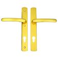 TSS Lever Lever UPVC Multipoint Door Handles - 92mm PZ Sprung - 215mm Screw Centres - 260mm Long Backplate - 3x Fixing Points